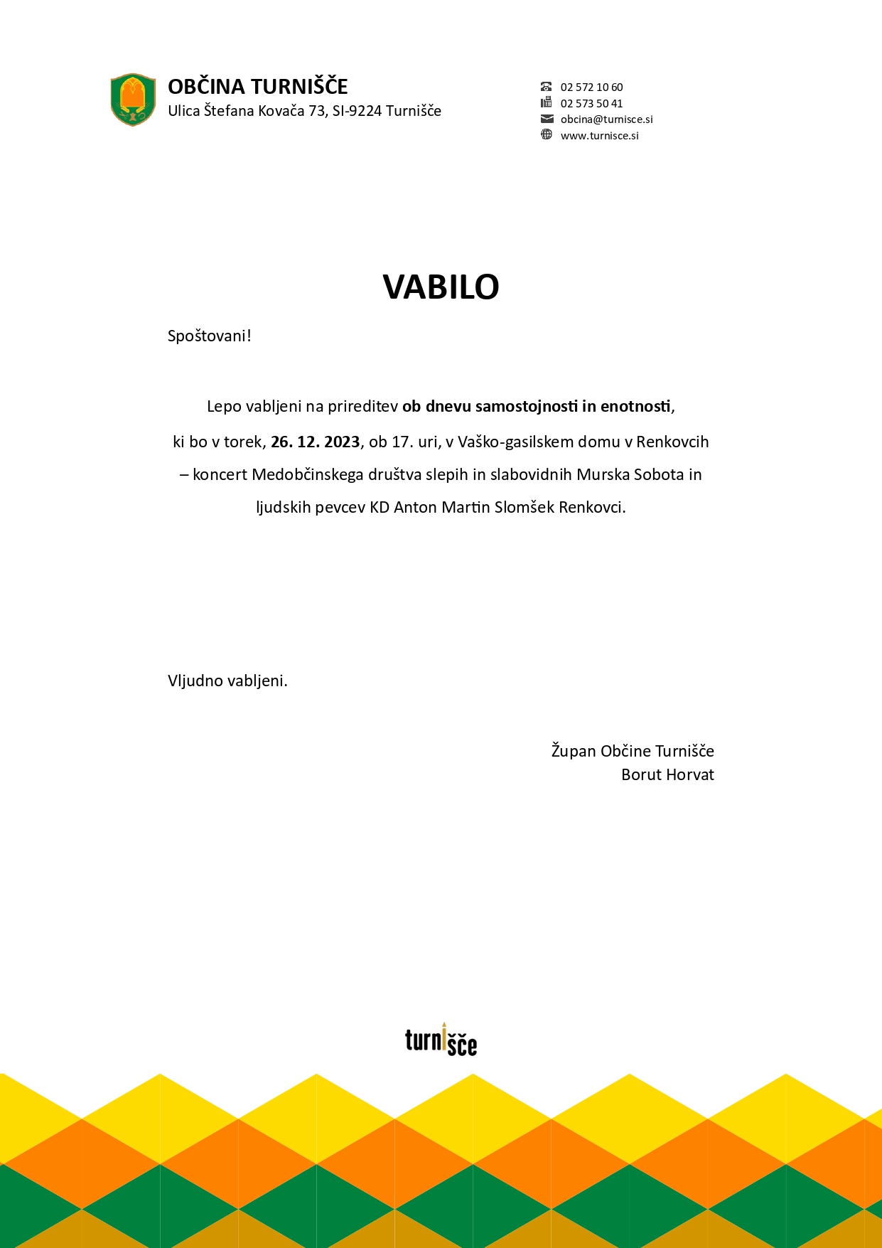 Vabilo - dan samostojnosti in enotnosti 2023
